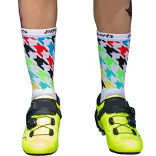 DH Спорт 2 пары Для мужчин носки для бега Спортивные носки Running Calcetines Ciclismo нейлон Велоспорт Сокс Пеший Туризм Компрессионные носки Для женщин