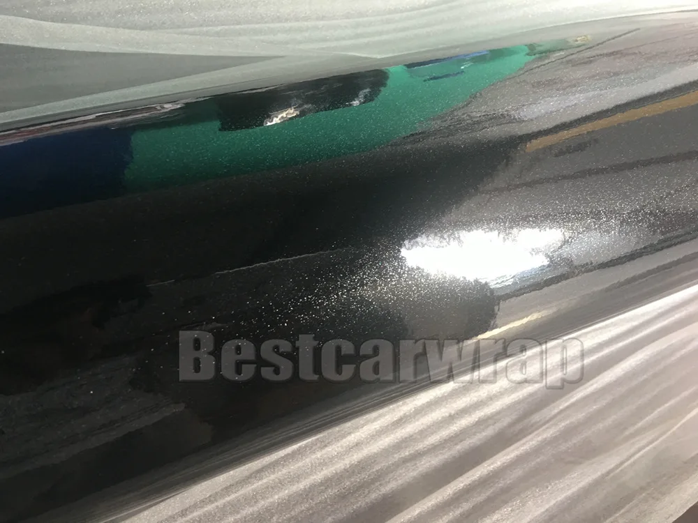 GLOSS METALLIC SPARILE BLACK CAR WRAPPING FILM WITH AIR FREE (3)