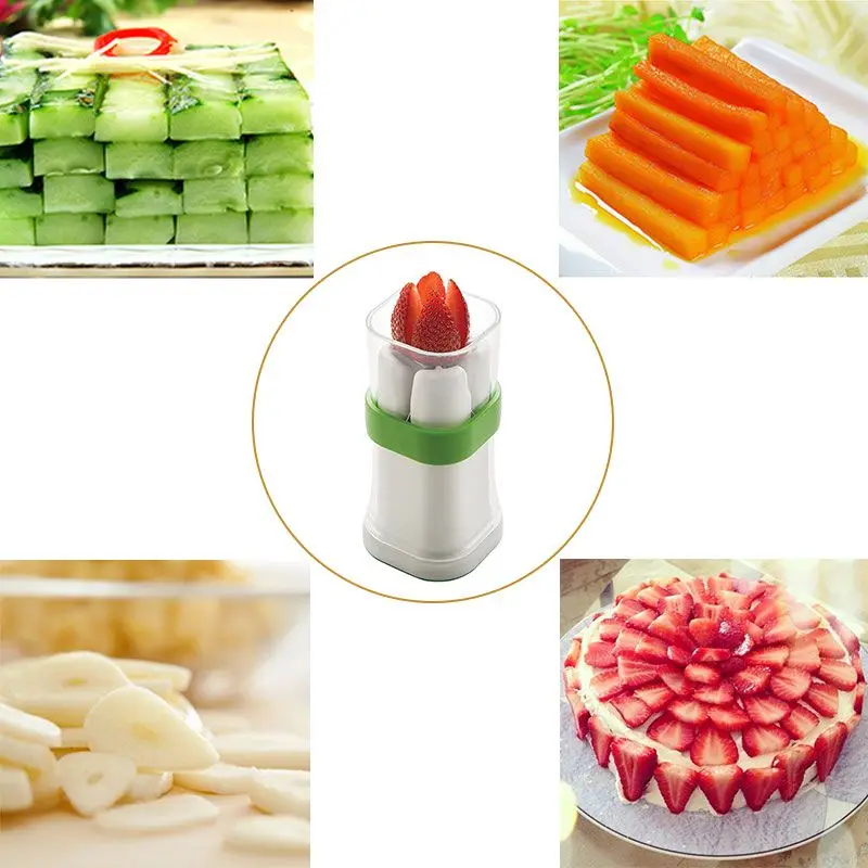 

Stainless Steel Cucumber Carrot Slicer Strawberry Tomato Slicer Vegetable Fruit Slicer Home Kitchen Accessories TQ