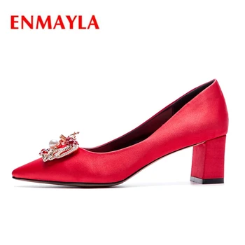 

ENMAYLA Pointed Toe Casual Slip-On Balenciaca Shoes Shoes Woman Zapatos Mujer Tacon Women Heels Pumps Size34-39 ZYL2031