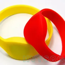 13,56 МГц силиконовый браслет для радиочастотной идентификации/Бесконтактный водонепроницаемый браслет для контроля доступа/фитнеса/бассейнов/аквапарка 100 шт./партия