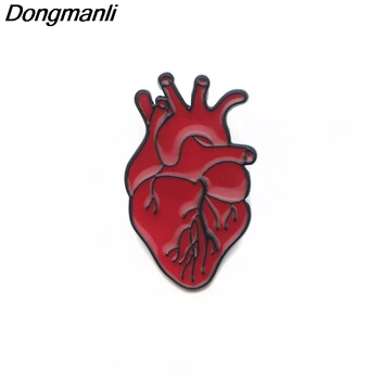 

P3409 Wholesale 20pcs/lot Heart Metal Enamel Pins and Brooches for Women Men Lapel Pin Backpack Bags Badge Medical Doctors Gifts