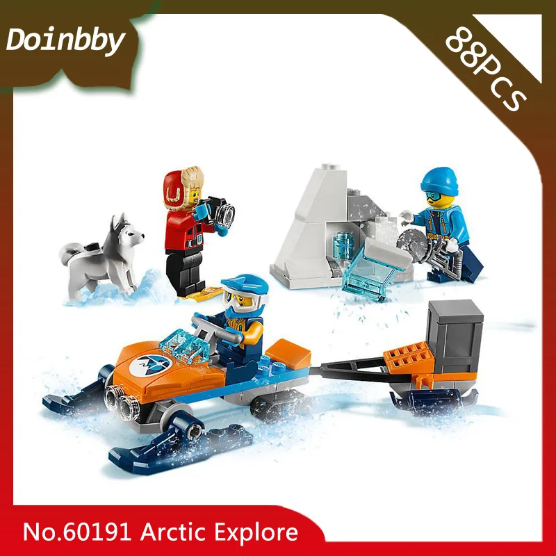 

88pcs City Urban Arctic Series Arctic Ice Glider Explore Model Building Blocks Education Toys Compatible with Legoings 60191