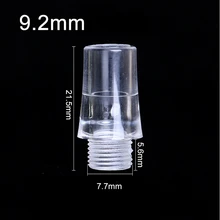 20 шт Перманентный макияж машина ручка пластиковая Хрустальная головка, пластиковая машинная насадка для ручки наконечник Размер корпуса: 9,2 мм
