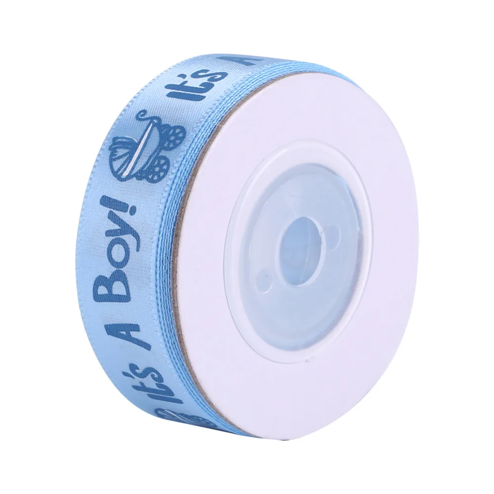 10Yards//Roll IT is A BOY//Girl Blue Pink Baby Shower Christening Party Favor Gift Stain Ribbon Blue