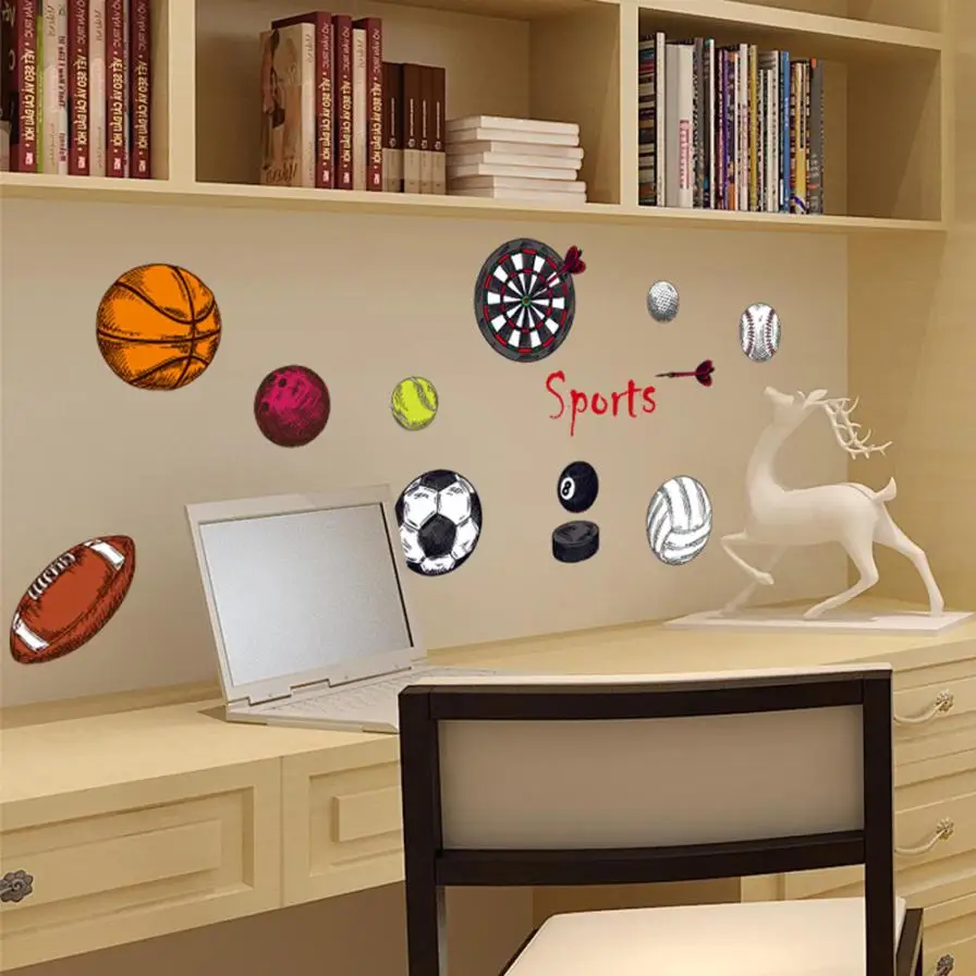 Home-Decor-Sport-Ball-Stickers-Decorative-Creative-Removable-Wall-Stickers-wall-sticker-Home-Deco-mirror-AU3 (1)