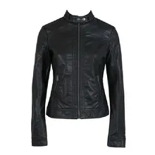 Fashion Vintage Slim Short Biker Motorcycle font b Jacket b font PU Soft Faux font b