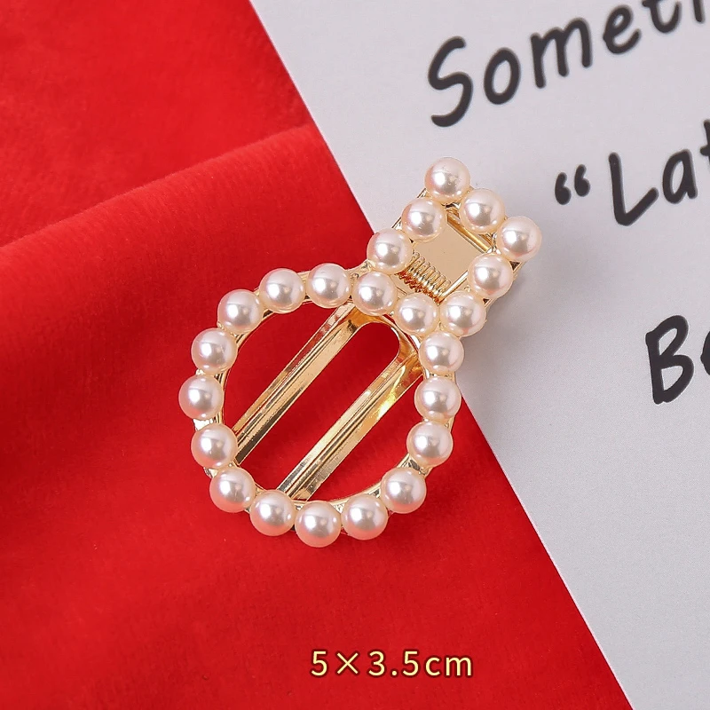 20 Pcs Wholesale Fashion Pearl Hair Clip Snap Hair Barrette Stick Hairpin Hair Styling Accessories For Women Girls Dropshipping