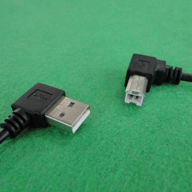 

USB 2.0 male and right elbow to usb B male elbow 90 degrees double elbow Connector for Printer scanner Hard-disk cartridge cy