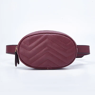 XMESSUN поясная сумка, Женская поясная сумка, сумка на пояс, роскошный бренд, кожаная нагрудная сумка, красная, черная, новинка, модная, высокое качество - Цвет: PU Wine red