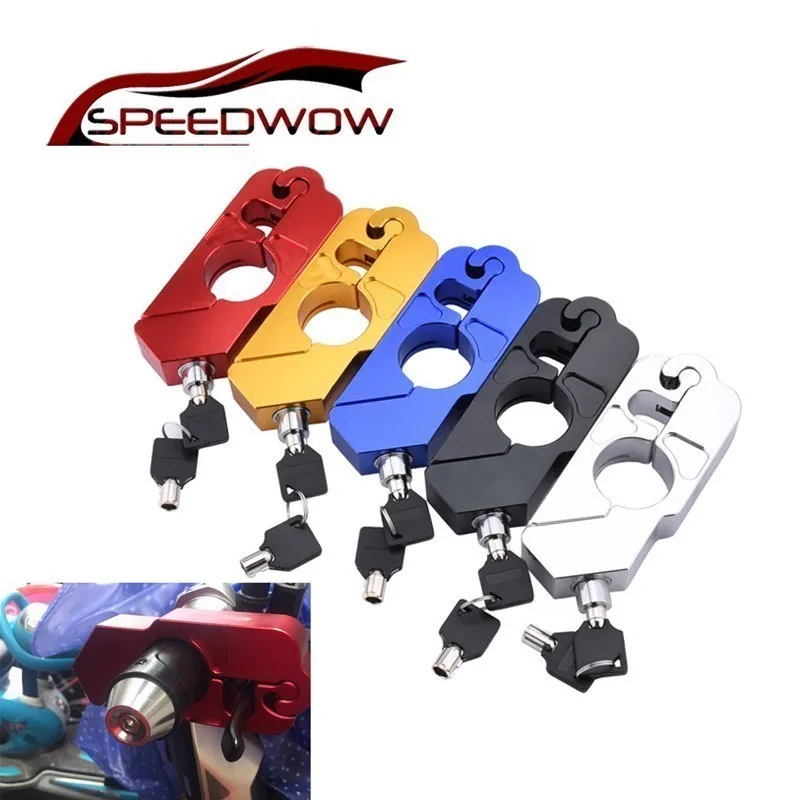 

SPEEDWOW CNC Motorcycle Handlebar Lock Motorcycle Grip Lock Handlebar Handset Brake Lever Disc Locking For Honda Kawasaki Yamaha