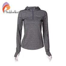 Andzhelika йога женская толстовка на замке для занятий спортом AK215