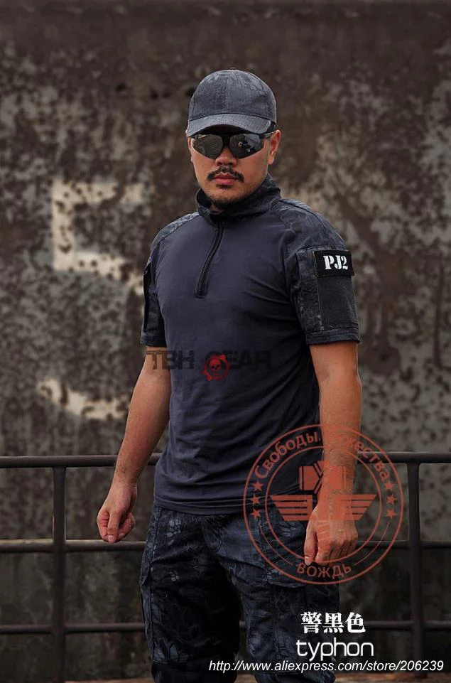 Тактическая Боевая футболка Warchief, новая мужская футболка Kryptek Hightlander(SKU12050525 - Цвет: typhon