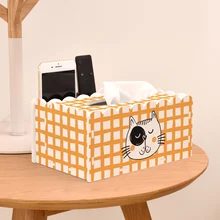 CFen A's Cat Home kitchen PVC-wood Tissue Box DIY плотная салфетка держатель Чехол с пультом дистанционного управления Контейнер тканевый чехол 1 шт