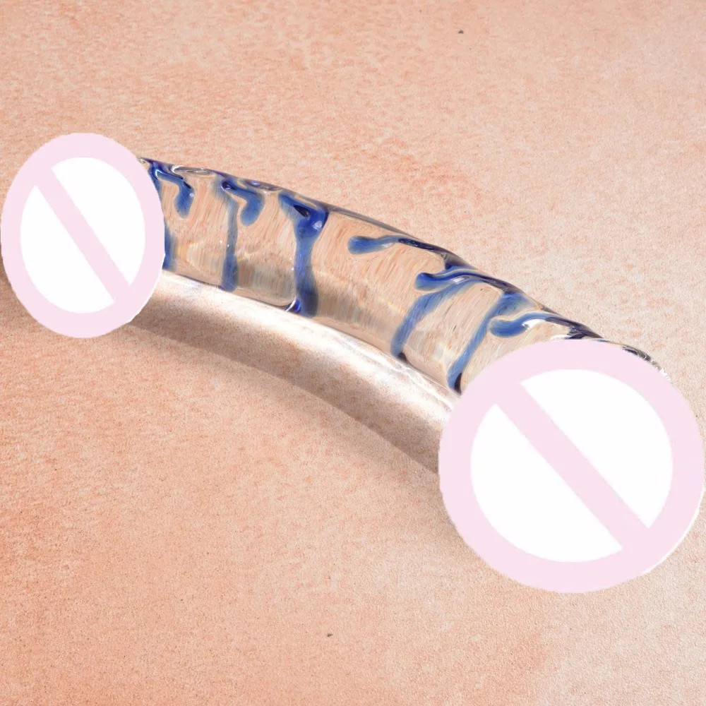 Sex Products Rock Hard Large Huge Glass Dildo Big Crystal Dildo Giant Dildo Double Dildo Crystal Female Masturbator