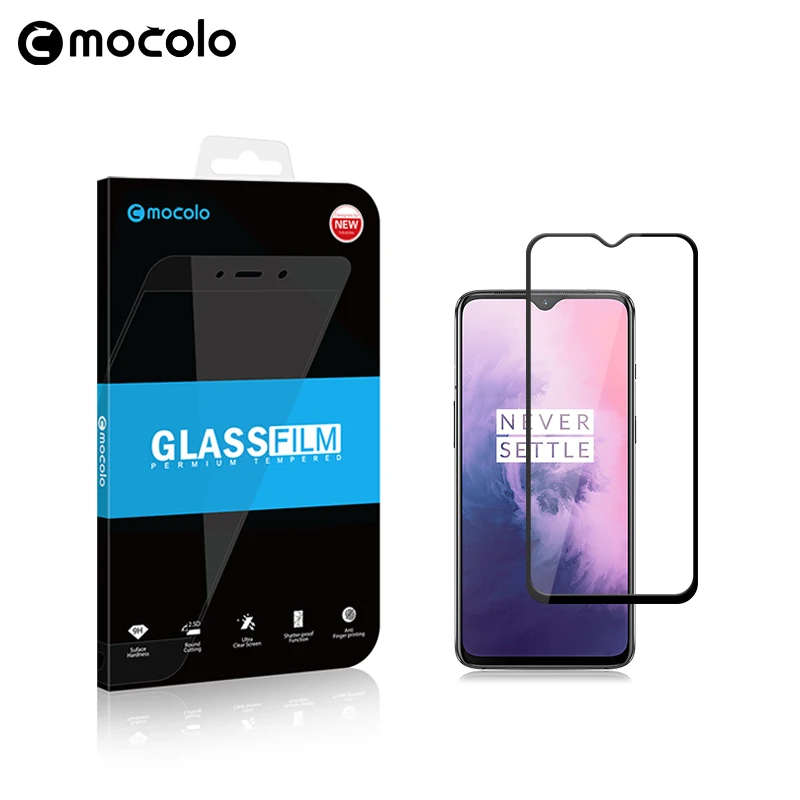 

Mocolo Full Glue 9H Anti-fingerprint Glass Film for OnePlus 7 Screen Protector Full Cover for One Plus 7PRO Tempered Glass Film
