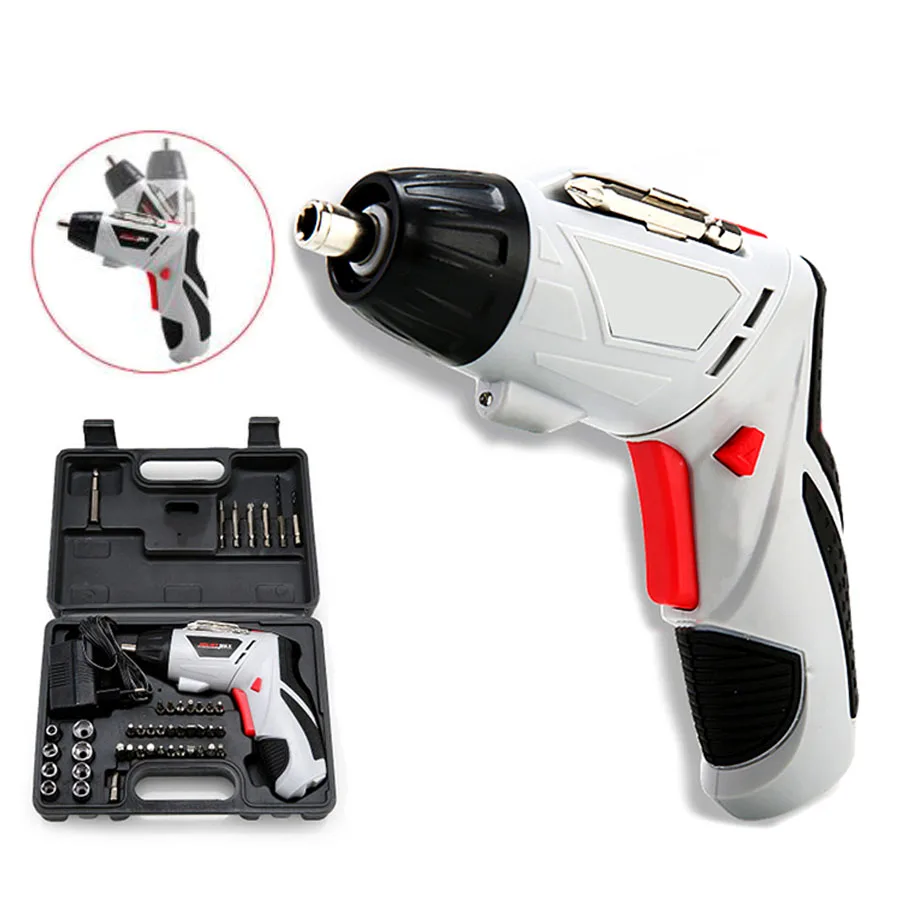 

4.8V Electric Screwdriver Cordless Drill Mini Wireless Power With LED Light Dremel Multi-function DIY Power Tools With 45 Bits