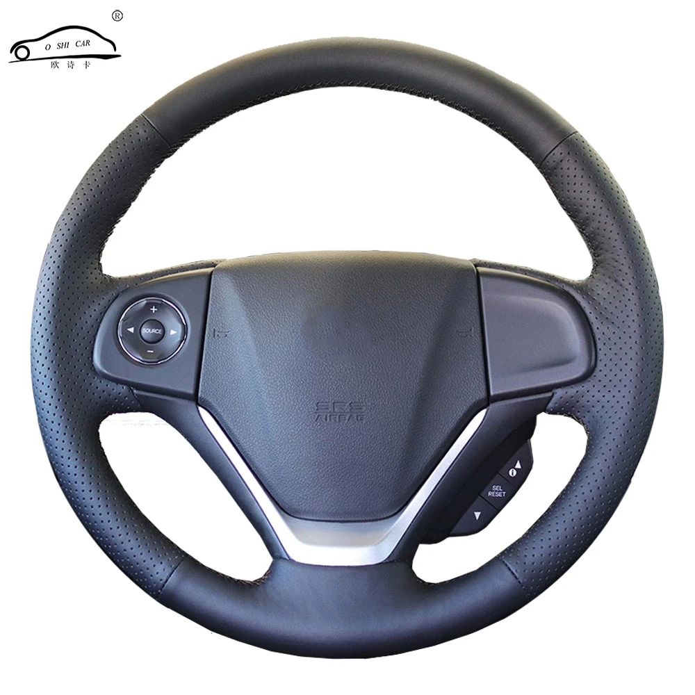 Genuine Leather car steering wheel Cover for Honda CRV CR V 2012 2015/dedicated Steering Wheel