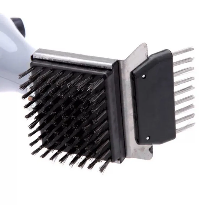 Stainless Steel Strong Barbecue Brush BBQ Cleaning Brush Wire Brush Soot Stain Wash Outdoor Dinner Brush Kitchen Accessories