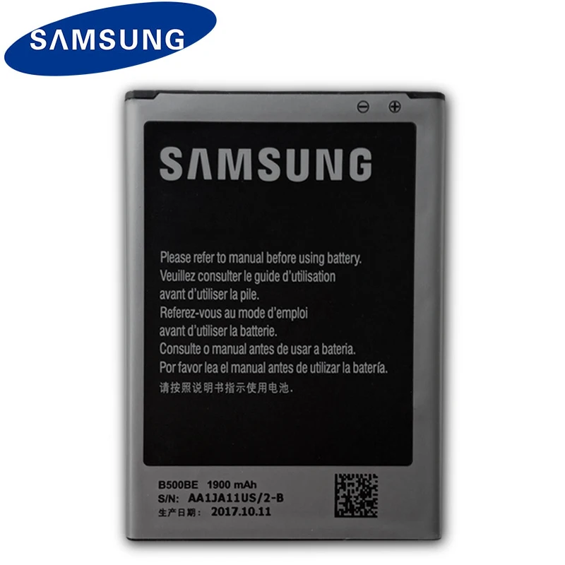 Samsung сменный аккумулятор B500BE для samsung GALAXY S4 Mini I9190 I9192 I9195 I9198 настоящий аккумулятор для телефона 1900 мАч