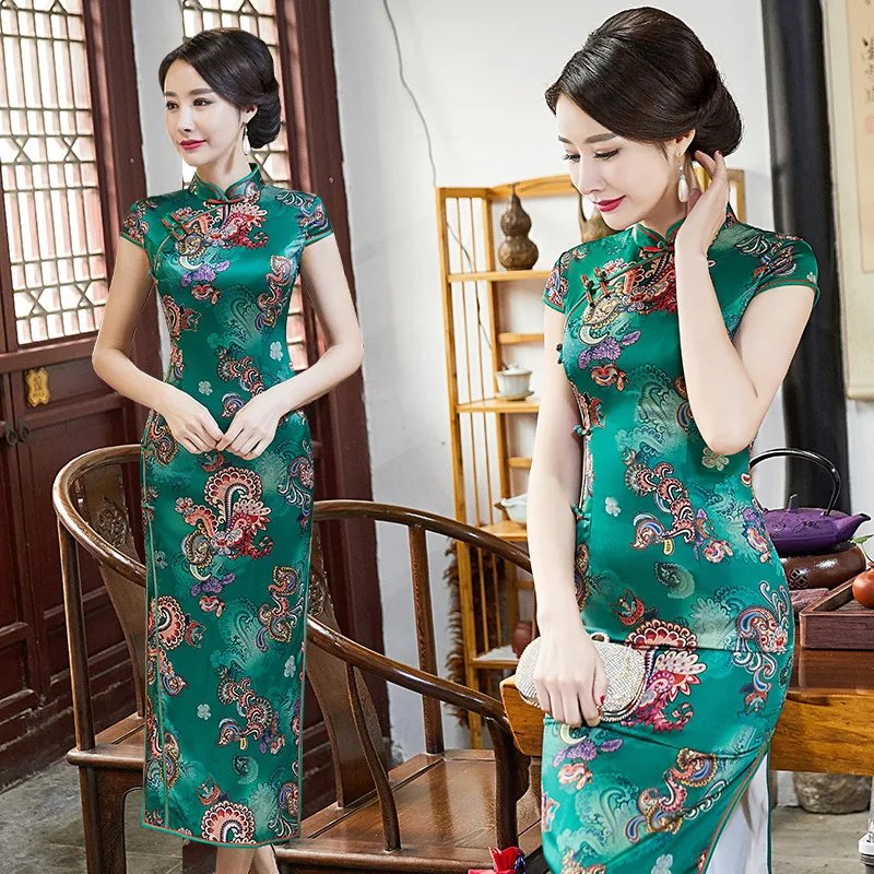 Women's Royal Blue Trailing Strapless Qipao Evening Dresses Chinese Traditional Brocade Long Mermaid Backless Plus Size 3XL  (1)