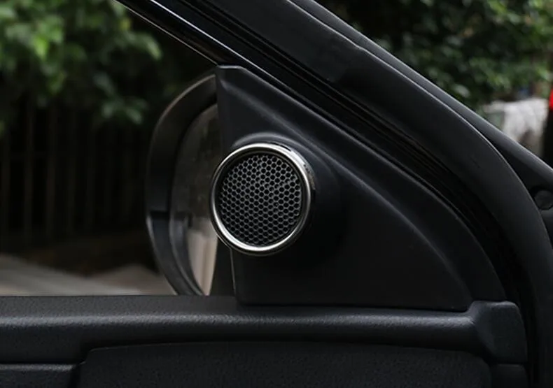 Накладка подходит для Corolla S LE подходит для Corolla Hybrid- нержавеющая сталь автомобиля стерео аудио динамик крышка кольцо наклейка