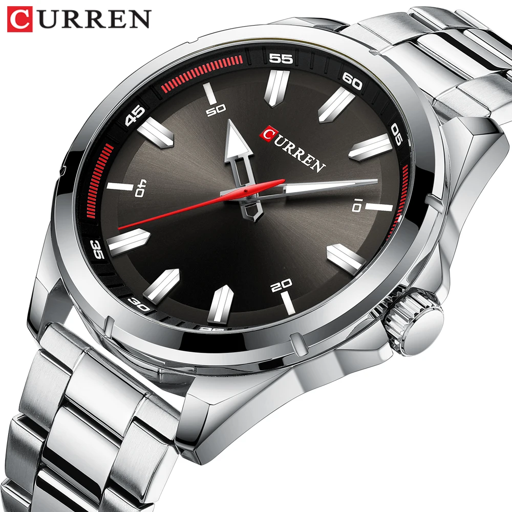 

CURREN Fashion Men's Watch with Stainless Steel Strap Simple Creative Quartz Wristwatch Men Waterproof Clock Relogio Masculino