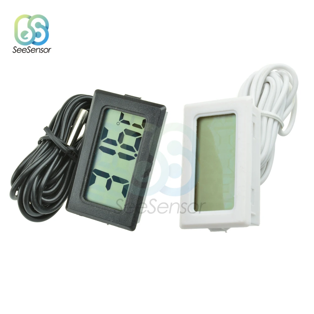 

TPM-10 LCD Digital Thermometer Temperature Sensor Meter Weather Station Temperature Controller Thermostat 2M for Refrigerator