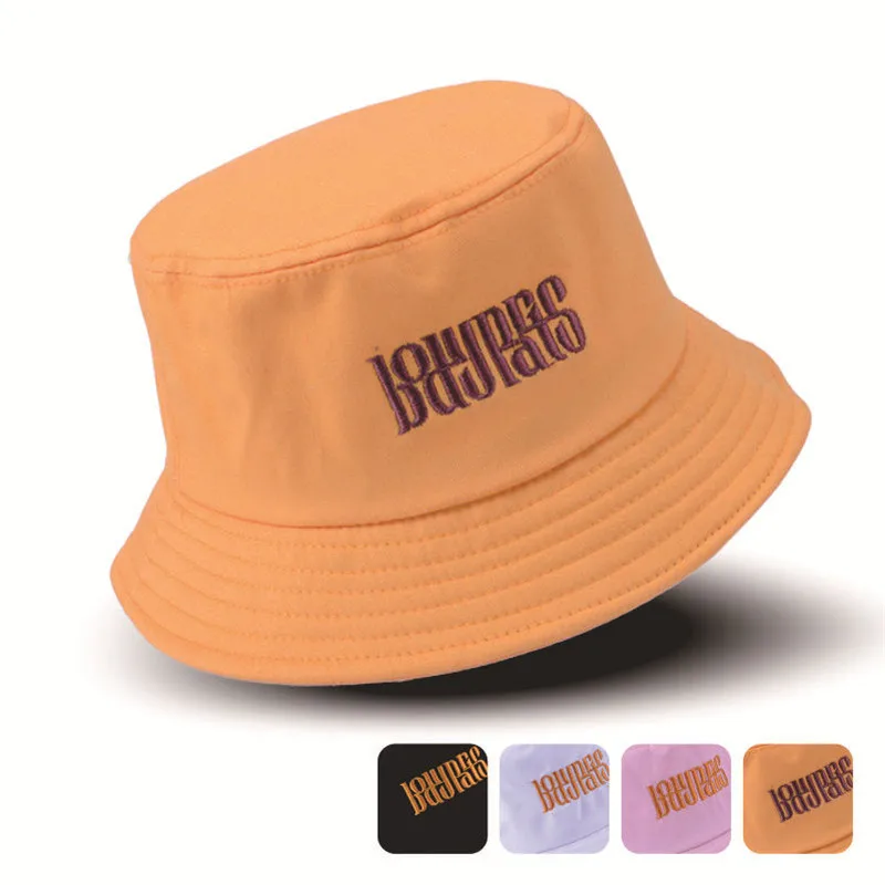 

High Quality Cotton Bucket Hats Cap For Men Women Embroidery Letter Fishing Hat Spring Summer Panama Outdoor Bob Chapeau Sun Cap
