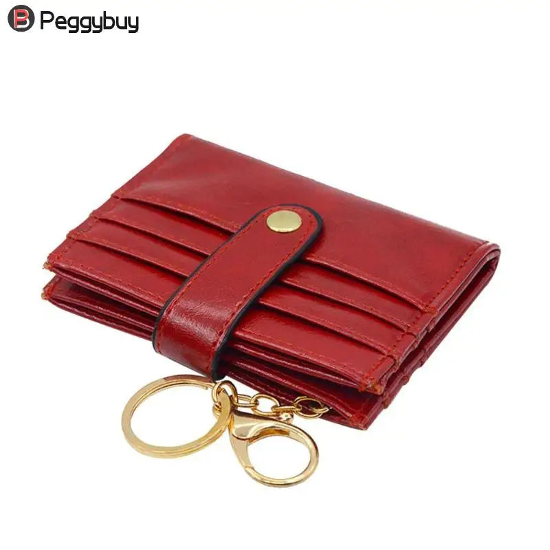 

New Vintage Women Solid Purse Portable PU Leather Card Holder Change Bag carteras y bolsos de mujer