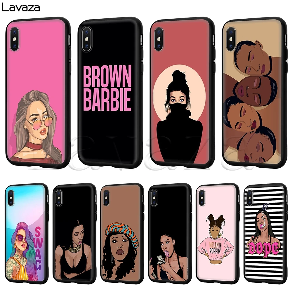 

Lavaza 2bunz Melanin Poppin Aba Silicone Soft Case for iPhone 11 Pro XS Max XR X 8 7 6 6S Plus 5 5S SE