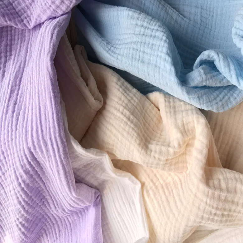 Натуральный хлопок двойная Марля мягкая ткань 140 см 55 ''ширина 125 gsm детское одеяло швейная ткань 200 метров CD02