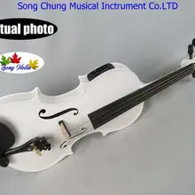 Белого цвета Электрический& Акустическая Скрипки 4/4#7851
