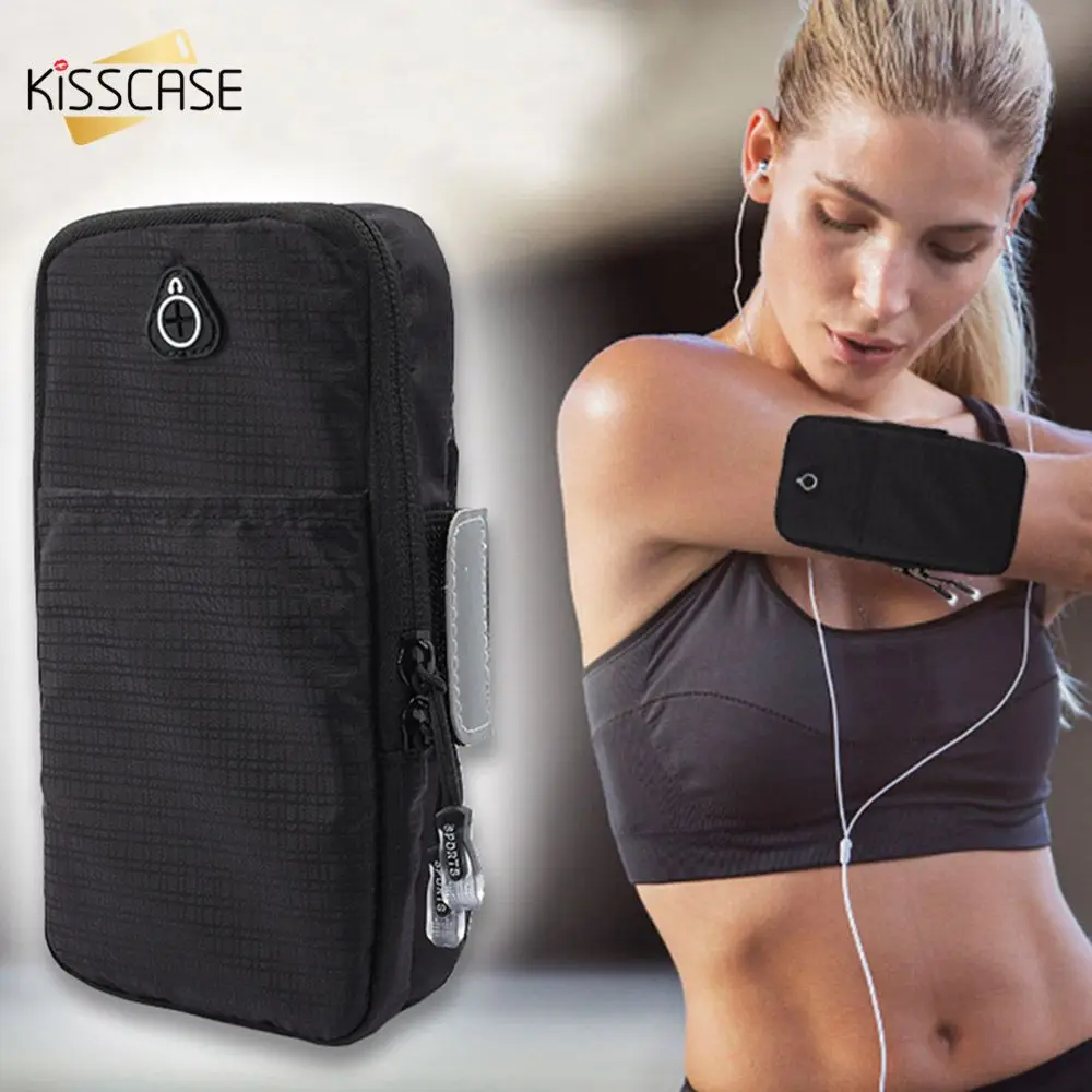 

KISSCASE Sport Armband Case For Huawei P30 P20 10 lite Wasit Bag Case For iPhone XS Max XR XS X For Phone Size 6.5 Inch 5.2 Inch