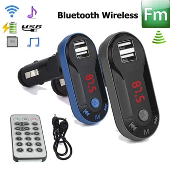 

Hot New Bluetooth Wireless FM Transmitter MP3 Player Handsfree Car Kit USB TF SD Remote Black/Blue High Quality