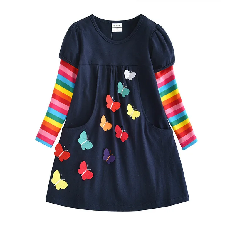 

Kids Girls Dress Baby Children Toddler Princess Dress Vestidos Children's Clothing Girls Winter Dresses 2-8Y E005