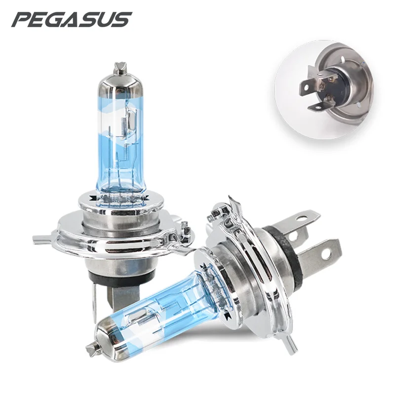 Автомобильная галогенная фара PEGASUS Лампа H1 H3 H4 H7 H11 HB3 9005 HB4 9006 9012 75 Вт 4200 лм K для