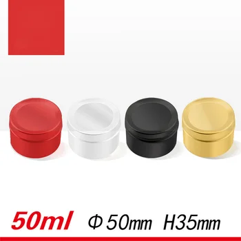 

50*35mm/50ml Mini Small Tea Box Metal Tin Storage Boxes Candy Case Organizer Box Gold/Black/Silver/Red Color