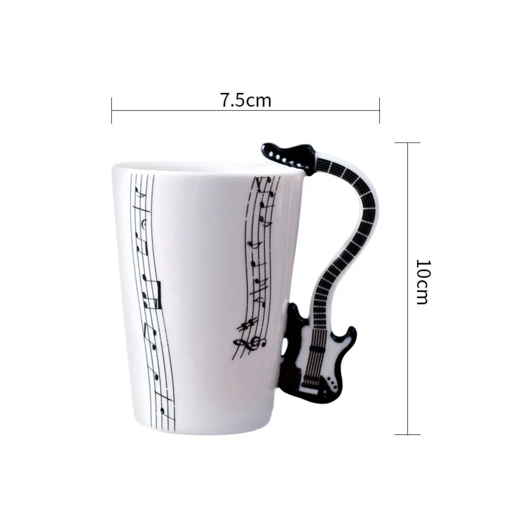 Новинка гитара керамическая чашка персональная музыка молоко сок кружка уникальная музыка кофе чай кружки чашки домашний офис посуда для напитков высокое качество