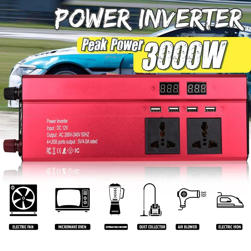 

Converter High Performance Auto Inverter Charger Solar Power Inverter for Cars Transformer Car Inverter Power Supply Adapter