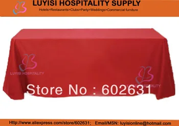 

Red plain Rectangular Table cloth for folding tables,100% polyester,washable and durable