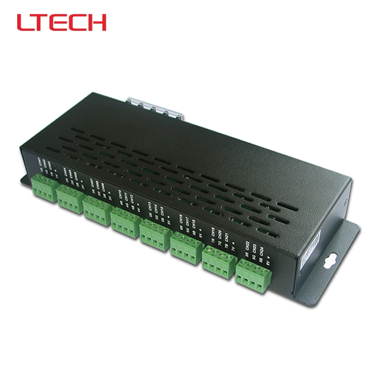 

LT-280 24-channel SPI Led Driver,5-24v DC,input ,3A*24 channel for led strips/led tubes/led projectors