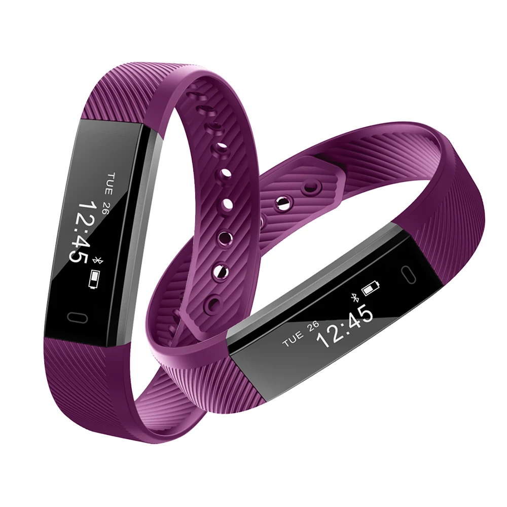 

ID115 IP67 Waterproof Smart Watch Bluetooth 4.0 Sleep Monitor Creative Watches Remote Camera Control Colorful Bracelet Watch