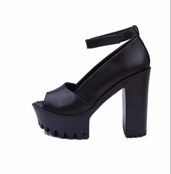 Pumps Free shipping 2019 summer style Sexy Open Women Sandals Thick Heel Sandals Hasp Fashion Platform Shoes Women High shoes