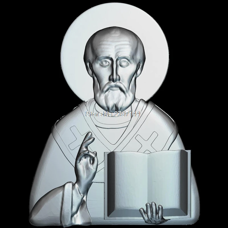 St. Nicholas 3d modell für cnc STL-format Religion 3d Relief Modell STL Router 3 achsen Engraver ArtCam St. Nicholas 3d modell für cnc STL-format Religion 3d Relief Modell STL Router 3 achsen Engraver ArtCam