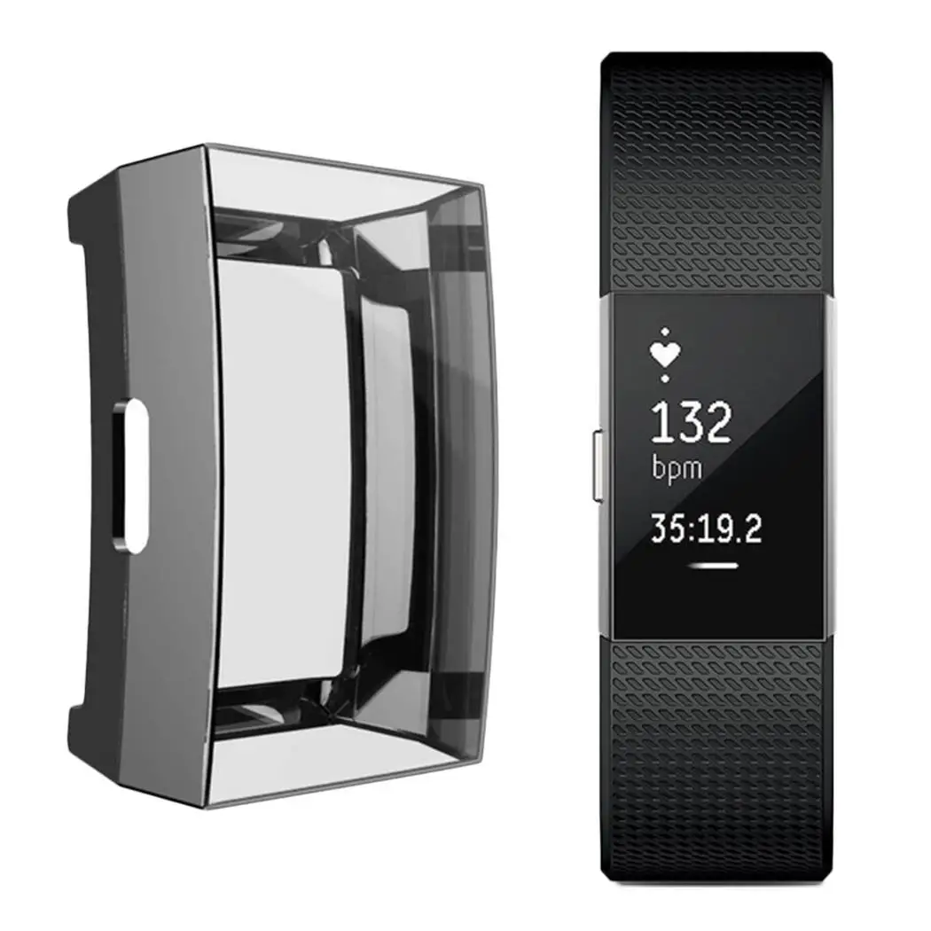 

Full Screen Protector Cover Smart Watch Protective Case For Fitbit Charge 2