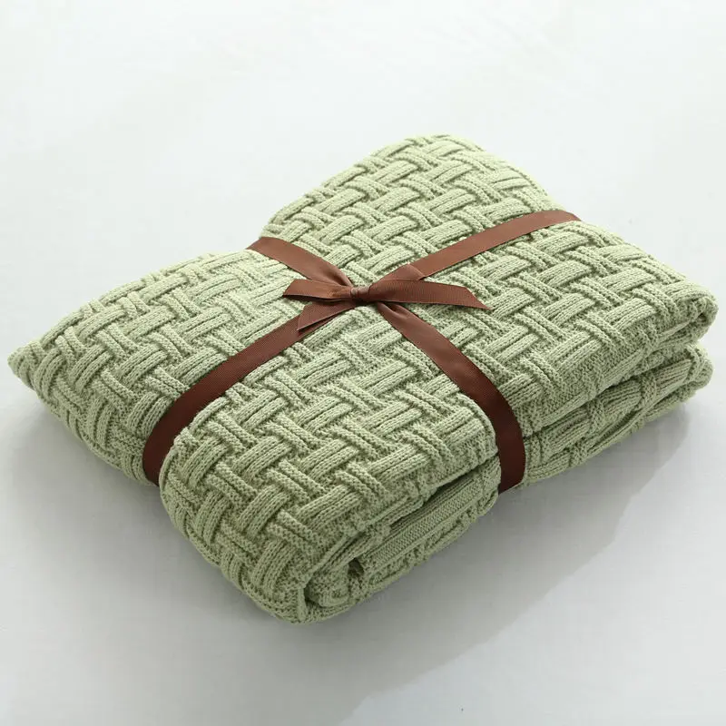 

Wipe brown color acrylic fibers super Soft Throw Fleece For Knit Hand knitting Blanket bedding Warm Sofa for beds easy to carry
