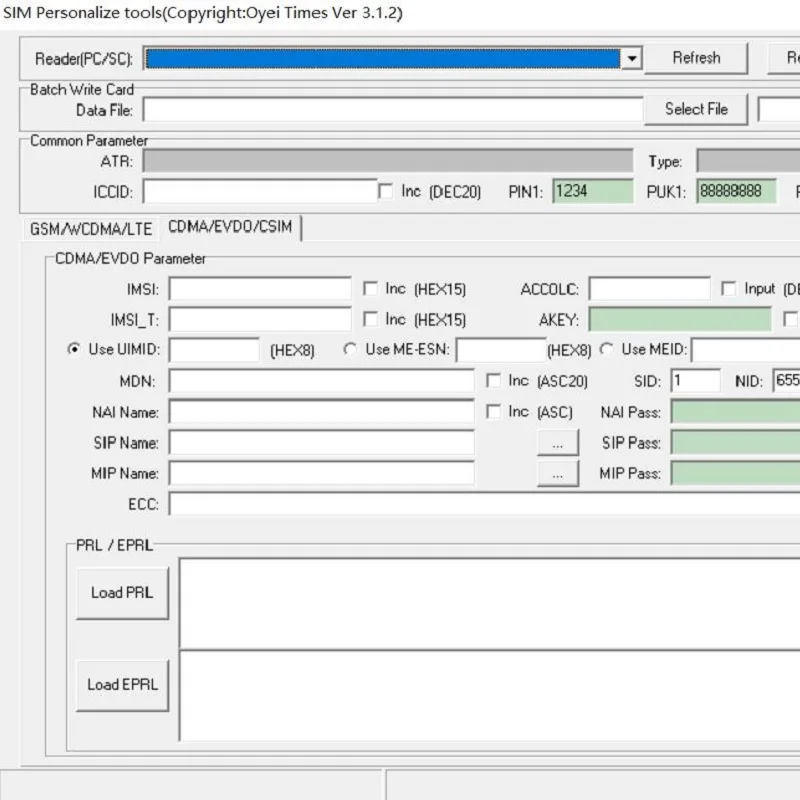 OYEITIMES 3.1.2 Blank SIM Card