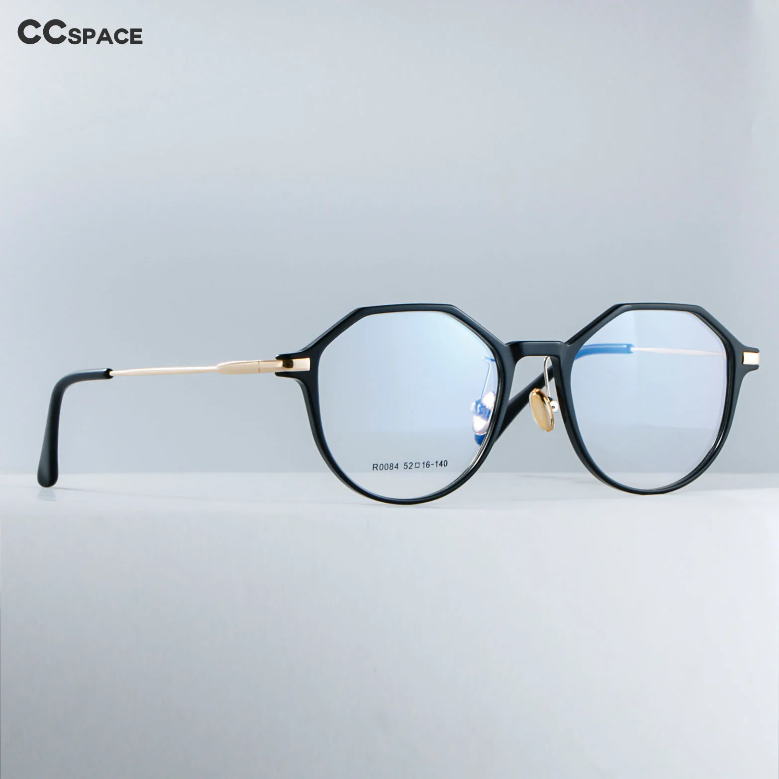 

Lightweight Comfortable Acetate Optical Glasses Frames Women Blue Film Fashion Polygon Unisex Computer Glasses 47839