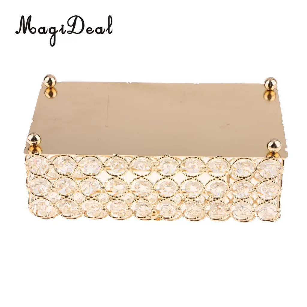 MagiDeal :   Crystal Tissue Box Cover Holder Case Paper Dispenser for Bathroom Bedroom Toilet Pumping Napkins Container Box